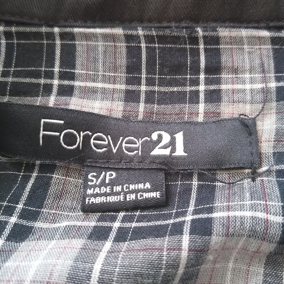 Forever 21 Black Raincoat Jacket Sz S - Picture 6 of 13